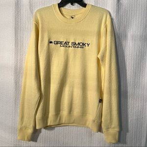 ragwear usa / yellow and black ‘great smoky mountains’ sweatshirt size small